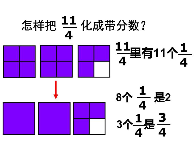 五年级数学下册课件-4假分数化整数或带分数176-苏教版 (共   17张ppt)第8页