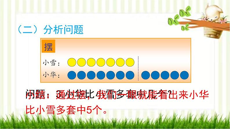 人教版数学一年级下册 2.20以内的退位减法-第9课时  用数学（2） 课件第8页