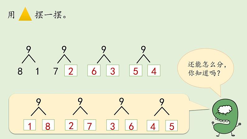 人教版小学数学一年级上册5.6 6~10的认识和加减法——8和9拓展第6页