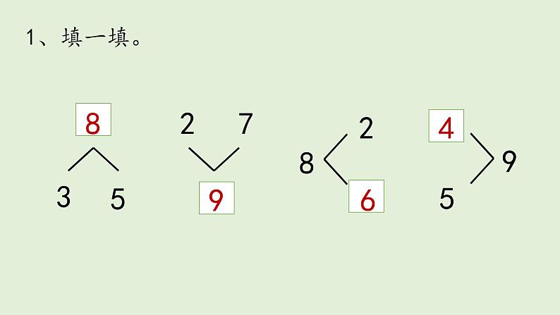 人教版小学数学一年级上册5.6 6~10的认识和加减法——8和9拓展第8页