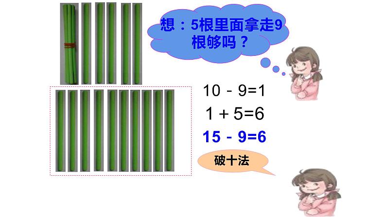 一年级数学下册课件-2.1  十几减9（4）-人教版(共 13  张ppt)06