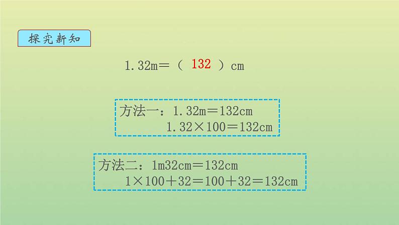 新人教版四年级数学下册第4单元小数的意义和性质第8课时小数与单位换算2教学课件04