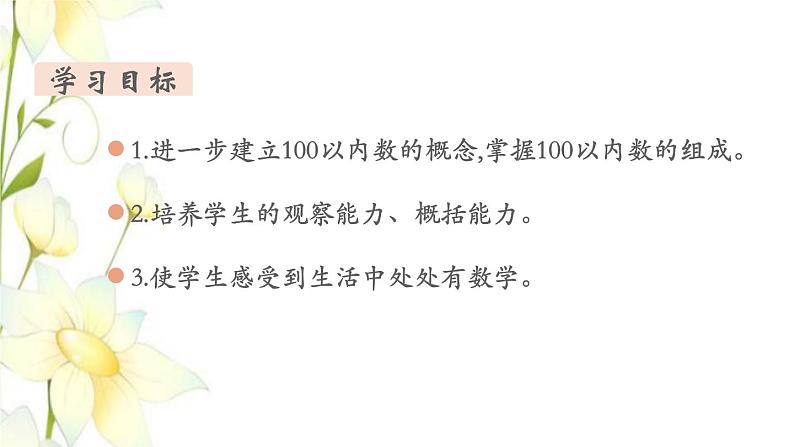 新人教版一年级数学下册第4单元100以内数的认识第2课时数的组成教学课件第2页