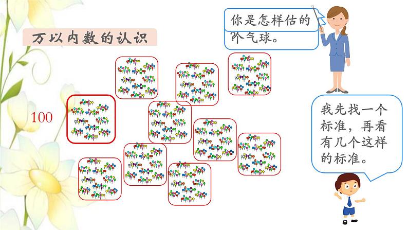 新人教版二年级数学下册第10单元总复习第2课时混合运算万以内数的认识教学课件08