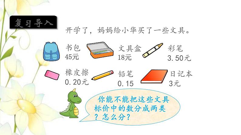 新人教版三年级数学下册第七单元小数的初步认识第1课时认识小数教学课件04