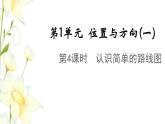 新人教版三年级数学下册第一单元位置与方向(一)第4课时认识简单的路线图教学课件新人教版