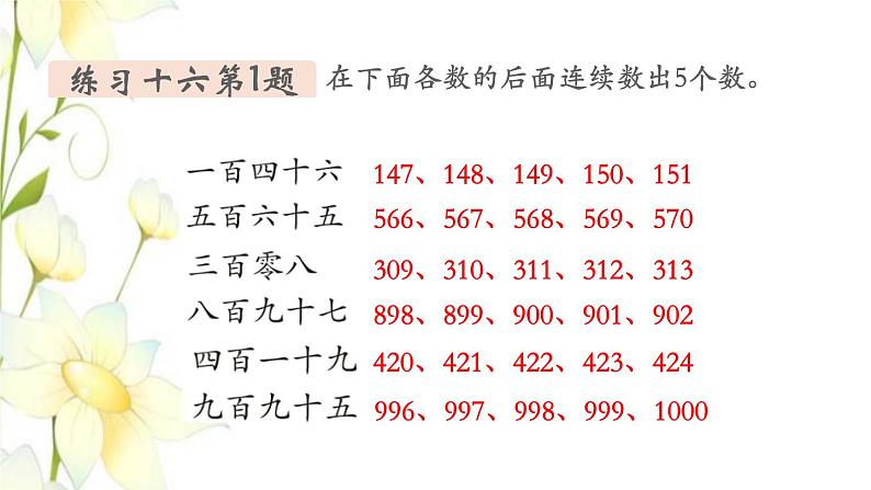 新人教版二年级数学下册第7单元万以内数的认识第4课时练习课教学课件03