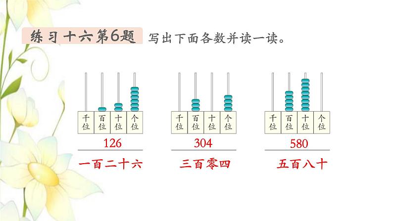 新人教版二年级数学下册第7单元万以内数的认识第4课时练习课教学课件05