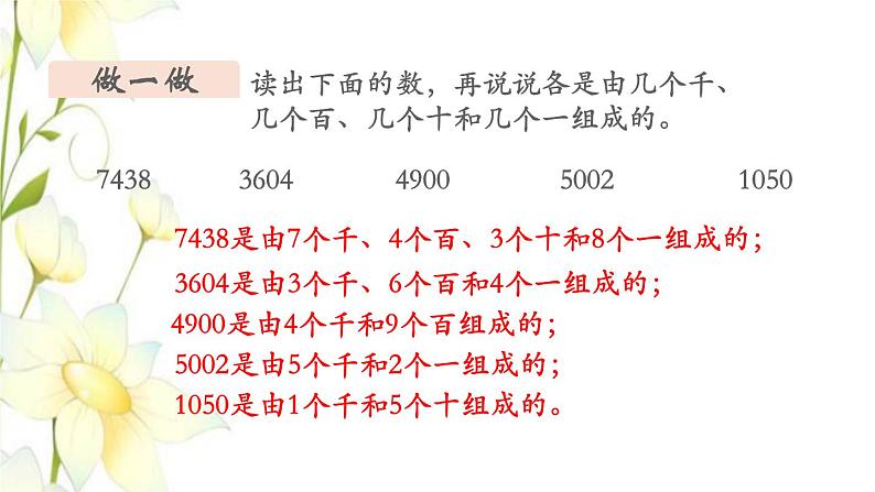 新人教版二年级数学下册第7单元万以内数的认识第6课时10000以内数的读写教学课件08