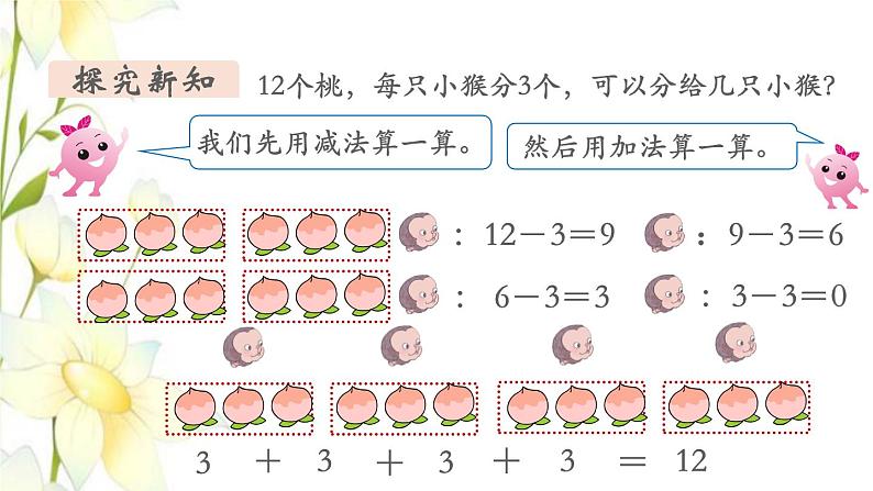 新人教版二年级数学下册第2单元表内除法一第8课时用2_6的乘法口诀求商(1)教学课件05