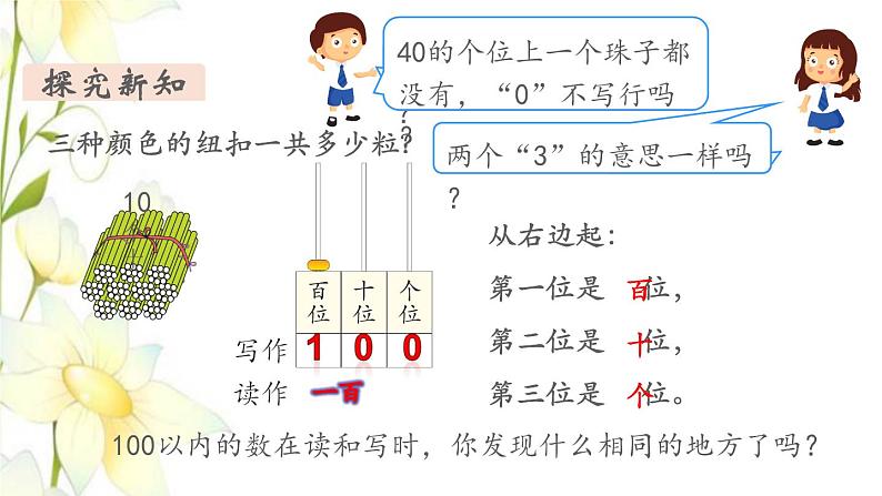 新人教版一年级数学下册第4单元100以内数的认识第3课时读数写数教学课件05