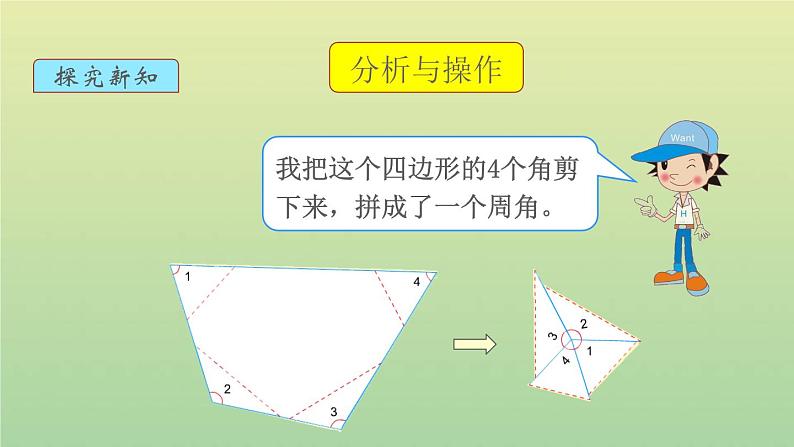 新人教版四年级数学下册第5单元三角形第5课时多边形的内角和教学课件05