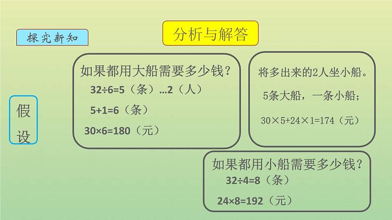 新人教版四年级数学下册第1单元四则运算第5课时解决问题教学课件第4页