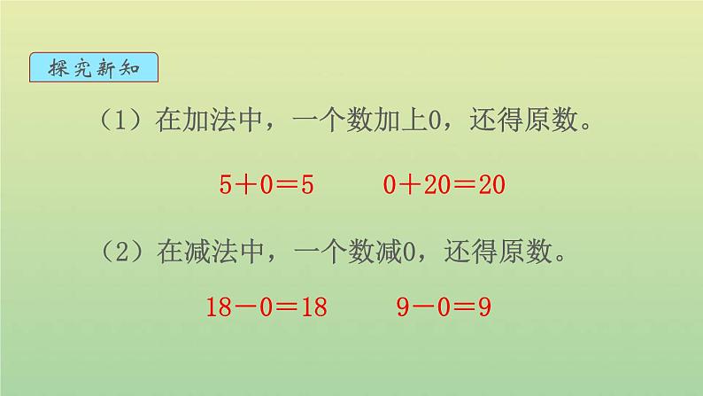 新人教版四年级数学下册第1单元四则运算第3课时有关0的运算教学课件第4页