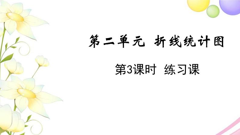 苏教版五年级数学下册第二单元折线统计图第3课时练习课教学课件第1页