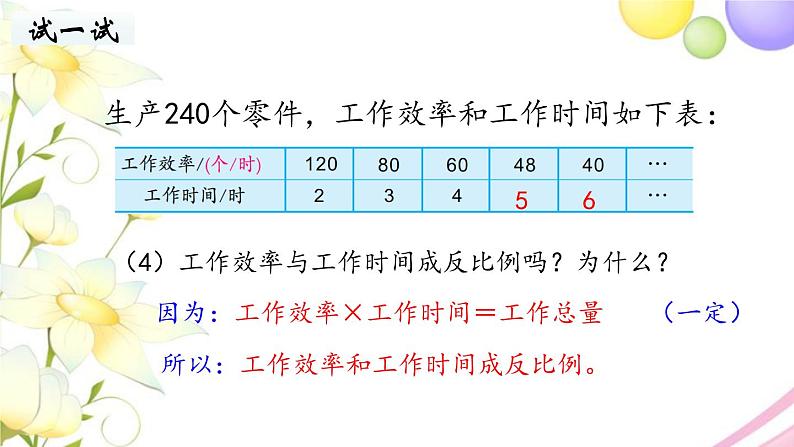 苏教版六年级数学下册第六单元正比例和反比例第3课时反比例的意义教学课件06