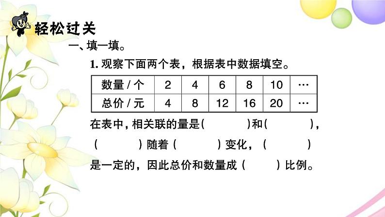 苏教版六年级数学下册第六单元正比例和反比例第4课时练习课习题课件02