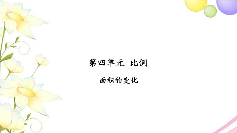 苏教版六年级数学下册第四单元比例面积的变化习题课件01