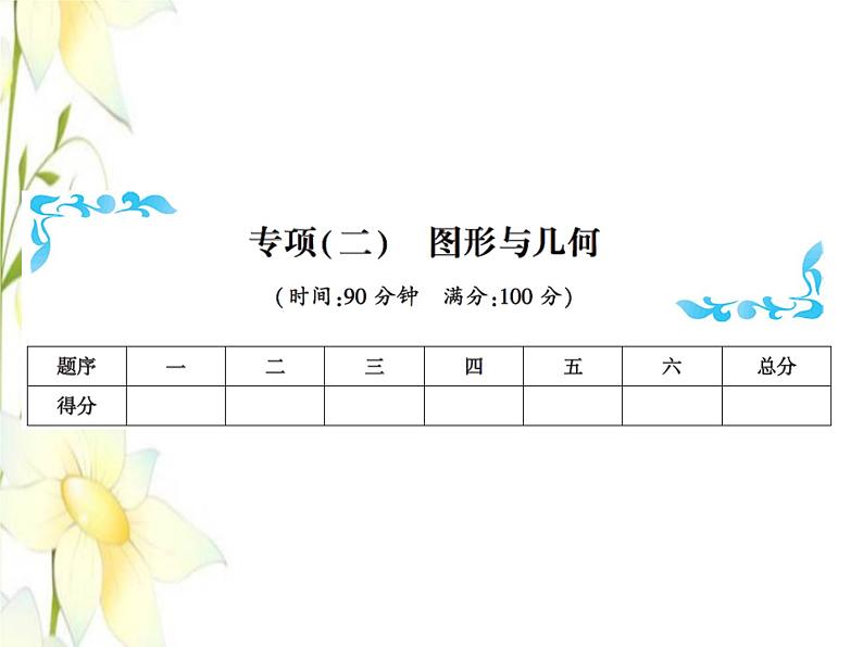 北师大版五年级数学下册专项二图形与几何习题课件01