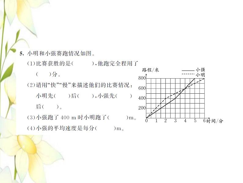 北师大版五年级数学下册第八单元数据的表示和分析测试卷习题课件04