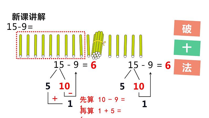 一年级数学下册课件-2.1  十几减9（71）-人教版（10张PPT）第5页