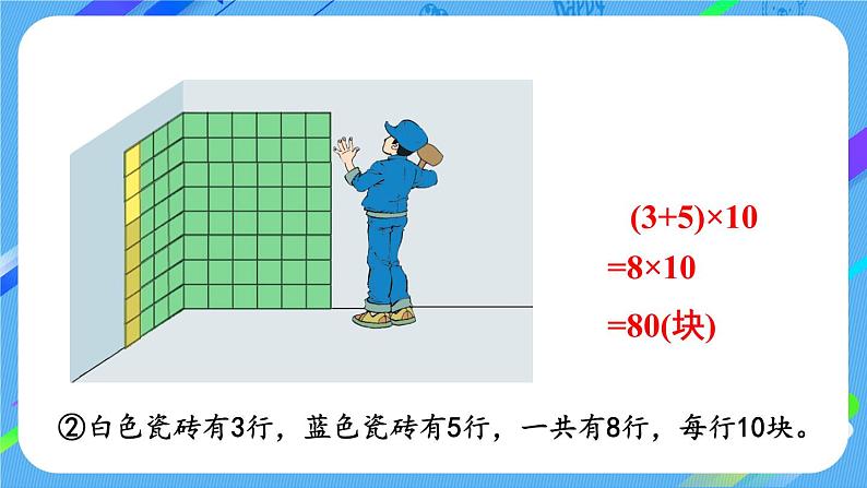 四年级上册数学课件-4.6 乘法分配律北师版第6页