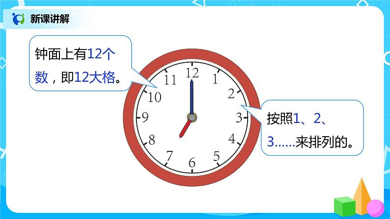 人教版数学一年级上册7《认识钟表》课件+教学设计06