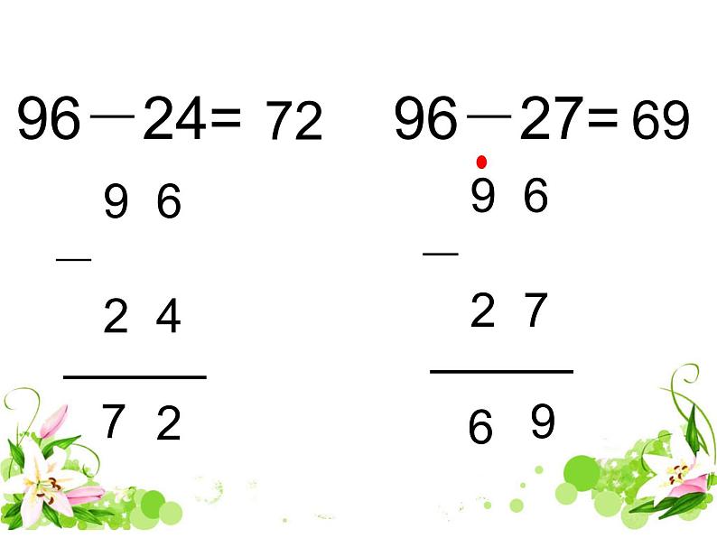 二年级数学下册课件-6 三位数减法的笔算（退位一次）-苏教版02