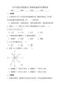 北师大版五年级数学下册期末高频考点精练卷（含答案）