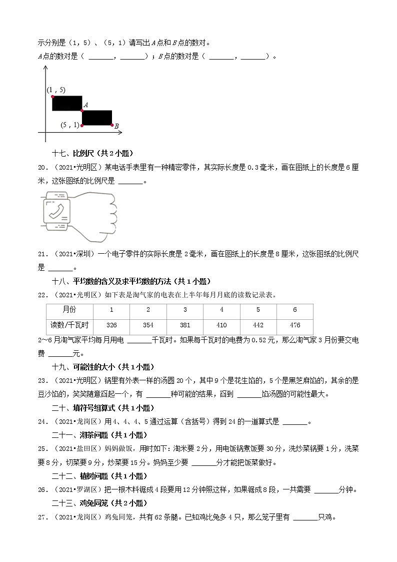 05填空题（基础提升题）-广东省深圳市2021年各区小升初数学真题知识点分层分类汇编（共30题）第3页