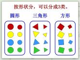 【滬教版五年制】一年級上冊第五單元  分彩色圖形片 課件