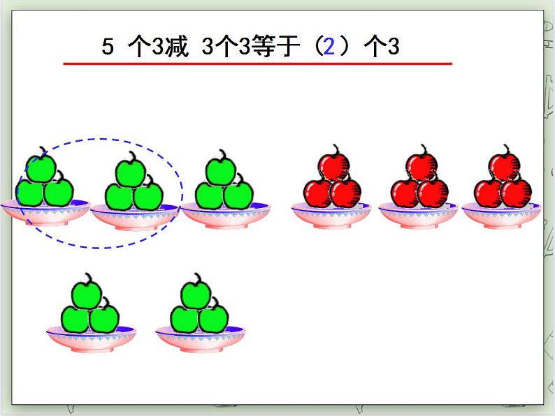 【沪教版五年制】二年级上册第六单元  5个3减3个3等于2个3 ppt课件05