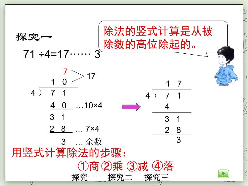 【沪教版五年制】三年级上册第四单元  《两位数被一位数除1》PPT课件07