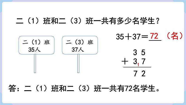 人教版二年级数学上册课件 第2单元 100以内的加法和减法（二） 第3课时  进位加06