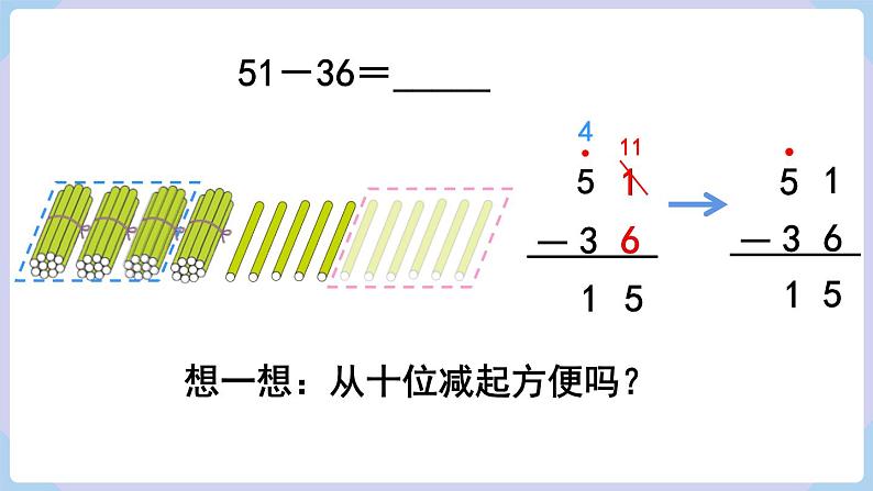 人教版二年级数学上册课件 第2单元 100以内的加法和减法（二） 第5课时  退位减07