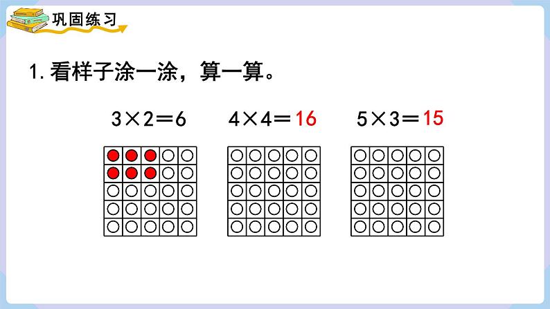 人教版二年级数学上册课件 第9单元 总复习 第4课时  表内乘法第6页