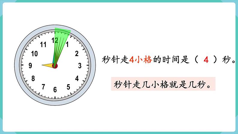 人教版三年级数学上册课件 第1单元  时、分、秒  第1课时  秒的认识06