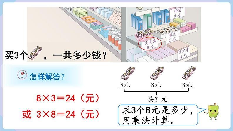 人教版二年级数学上册课件 第6单元  表内乘法（二）第3课时  解决问题04