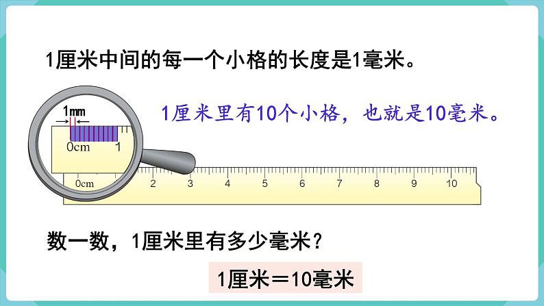 人教版三年级数学上册课件 第3单元  测量 第1课时  毫米的认识06