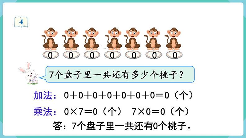 人教版三年级数学上册课件 第6单元  多位数乘一位数 第6课时  一个因数中间有0的乘法第4页