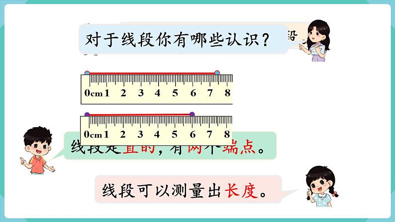 人教版四年级数学上册课件 第3单元 角的度量  第1课时  线段、直线、射线和角05