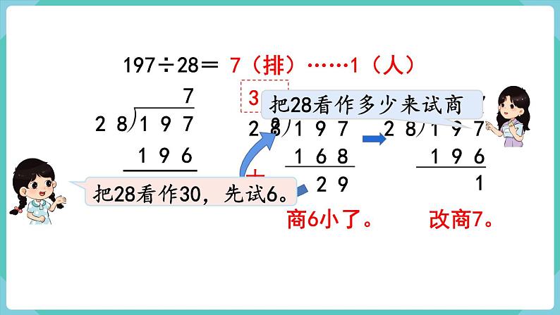 人教版四年级数学上册课件 第6单元 除数是两位数的除法  第4课时  用“五入”法试商第4页