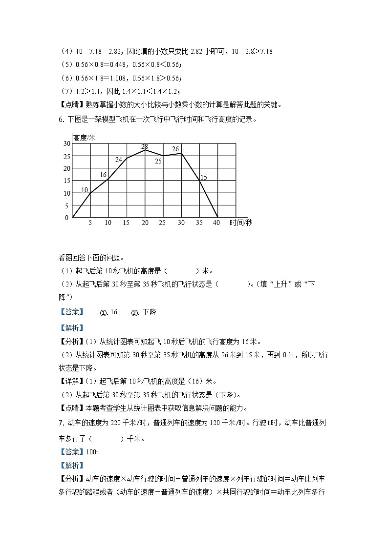 2020-2021学年天津市河西区人教版四年级下册期末考试数学试卷（试卷+解析）03