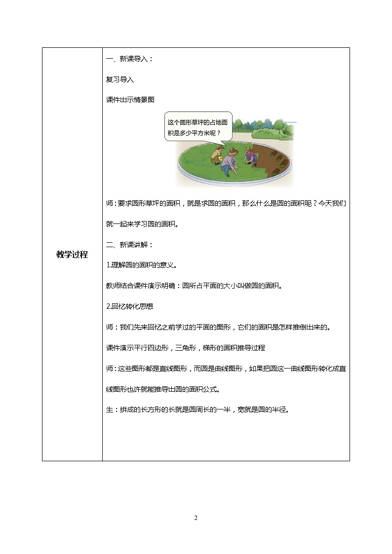 人教版小学数学六年级上册5.3《圆的面积》PPT课件+教学设计+同步练习02