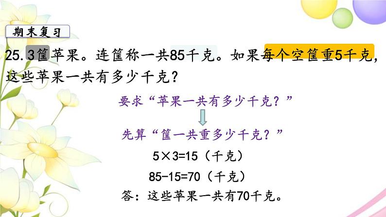 苏教版三年级数学下册十期末复习第5课时解决问题的策略数据的收集和整理教学课件08