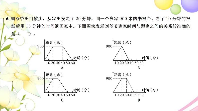 苏教版五年级数学下册第二单元折线统计图检测卷习题课件05