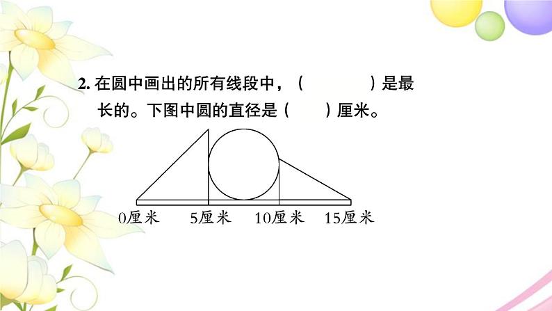 苏教版五年级数学下册第六单元圆第2课时练习课习题课件03