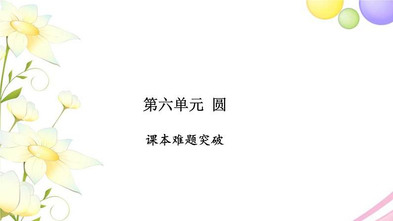 苏教版五年级数学下册第六单元圆课本难题突破P63习题课件01