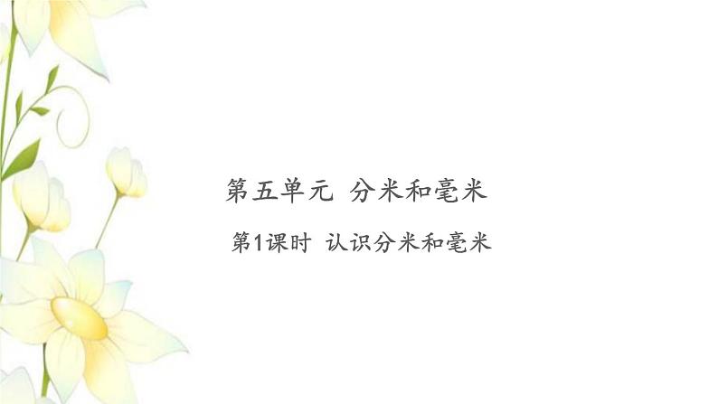 苏教版二年级数学下册第五单元分米和毫米习题PPT课件01