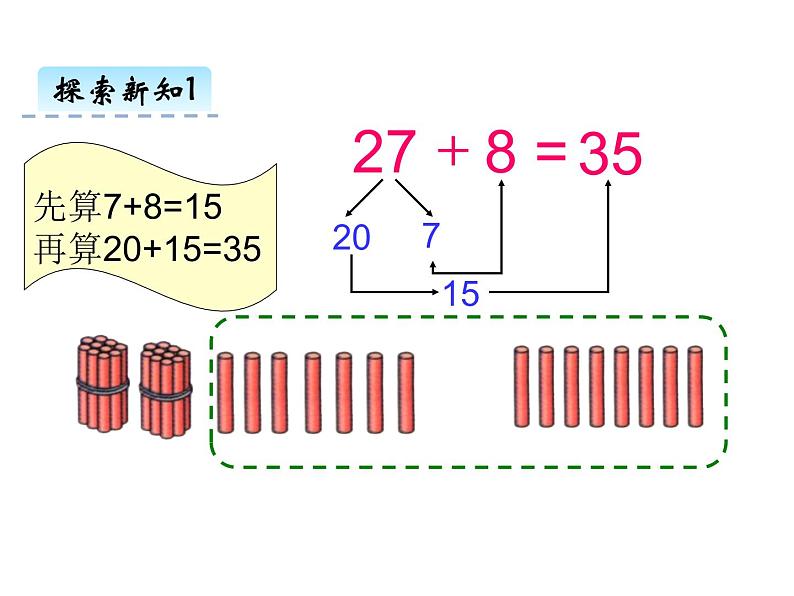 一年级下册数学课件-5.3.2 两位数加一位数（进位）｜冀教版  (共12张PPT)05